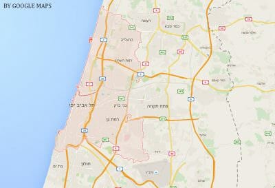 מפה של תל אביב